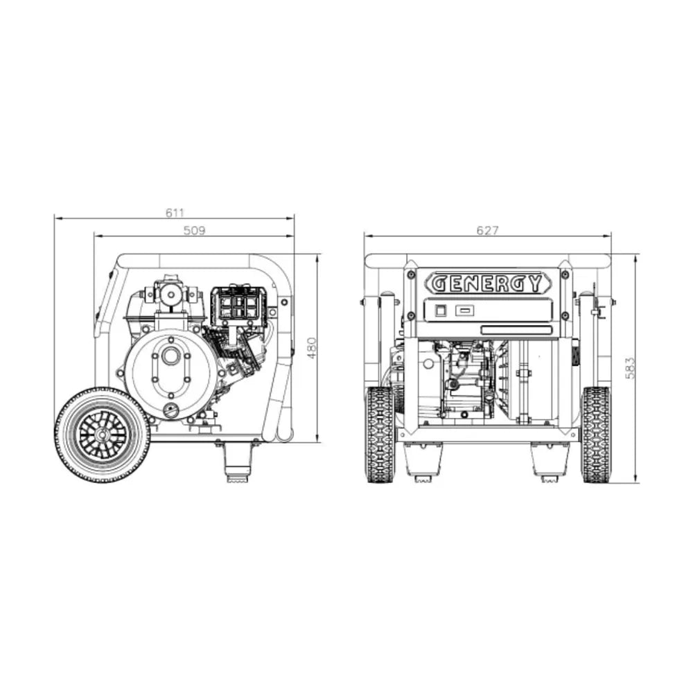 Motobomba de Agua a Gasolina 35000L/H II Genergy - Vista 5