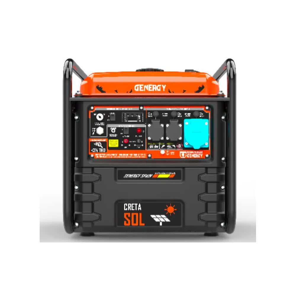 Generador Eléctrico a Gasolina Inverter Apoyo Solar Monofásico 7500W Creta Genergy - Vista 3