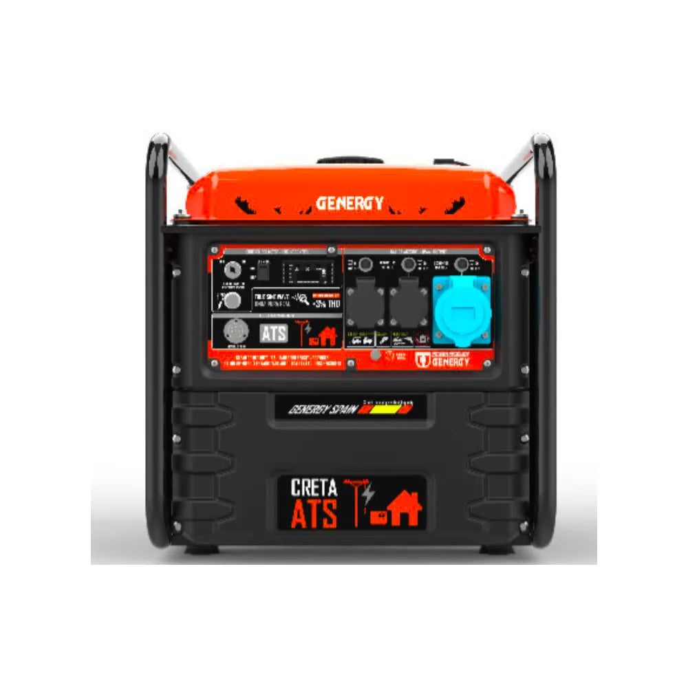 Generador Eléctrico a Gasolina Inverter con ATS Monofásico 7500W Creta Genergy - Vista 3