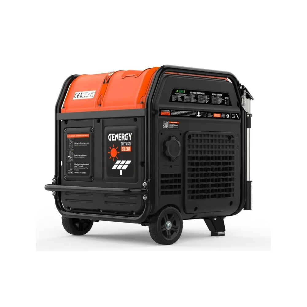 Generador Eléctrico a Gasolina Inverter Apoyo Solar Insonorizado Monofásico 7500 W Creta Genergy - Vista 2