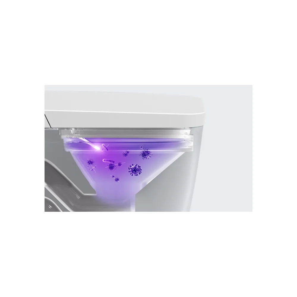 Inodoro Japonés Inteligente con sensor automático fabricado en cerámica blanca Ovian SE Nashi - Vista 8