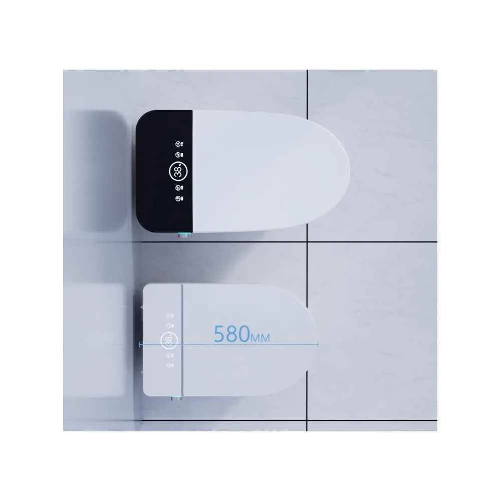 Inodoro Japonés Inteligente con sensor automático fabricado en cerámica blanca Ovian SE Nashi - Vista 13