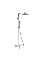 Grifo termostático de pared para ducha de formas cuadradas en acabado cromado Quadra Élite de GME