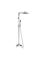 Grifo monomando de pared para ducha con formas cuadradas en acabado cromado Quadra de GME