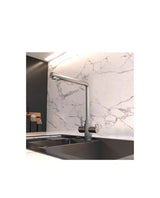 Grifo monomando de cocina fabricado con acero inoxidable cepillado de 329 mm Osmosis de GME