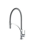 Grifo monomando de cocina extraíble fabricado en latón con un acabado cromado de 232 mm Design de GME