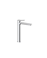 Grifo monomando caño alto para lavabo fabricado con latón con un acabado en color cromado Rhio de GME