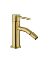 Grifo monomando para bidé fabricado en latón con un acabado en color oro Sirio de GME