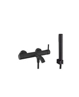 Grifo monomando para bañera fabricado en latón con un acabado en color negro Sirio de GME