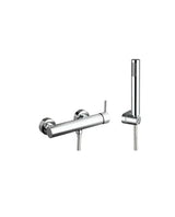 Grifo monomando para ducha fabricado en latón con un acabado en color cromado Sirio GME