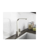 Grifo monomando de cocina cuadrado fabricado con acero inoxidable de 207 mm Quadra de GME