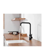 Grifo monomando de cocina redondo con un acabado en color negro mate de 210 mm NOAH de GME