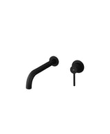 Grifo monomando empotrable para lavabo fabricado en latón con un acabado en color negro Sirio de GME