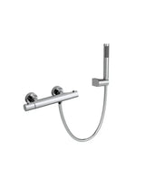Grifo termostático para ducha fabricado en latón con un acabado en color cromo Round de GME
