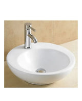 Lavabo circular sobre encimera 45 cm de porcelana para baños modernos ARTISTIC de GME