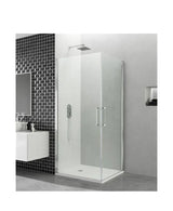 Mampara angular de ducha con 2 hojas abatibles fabricadas en vidrio templado OPEN de GME