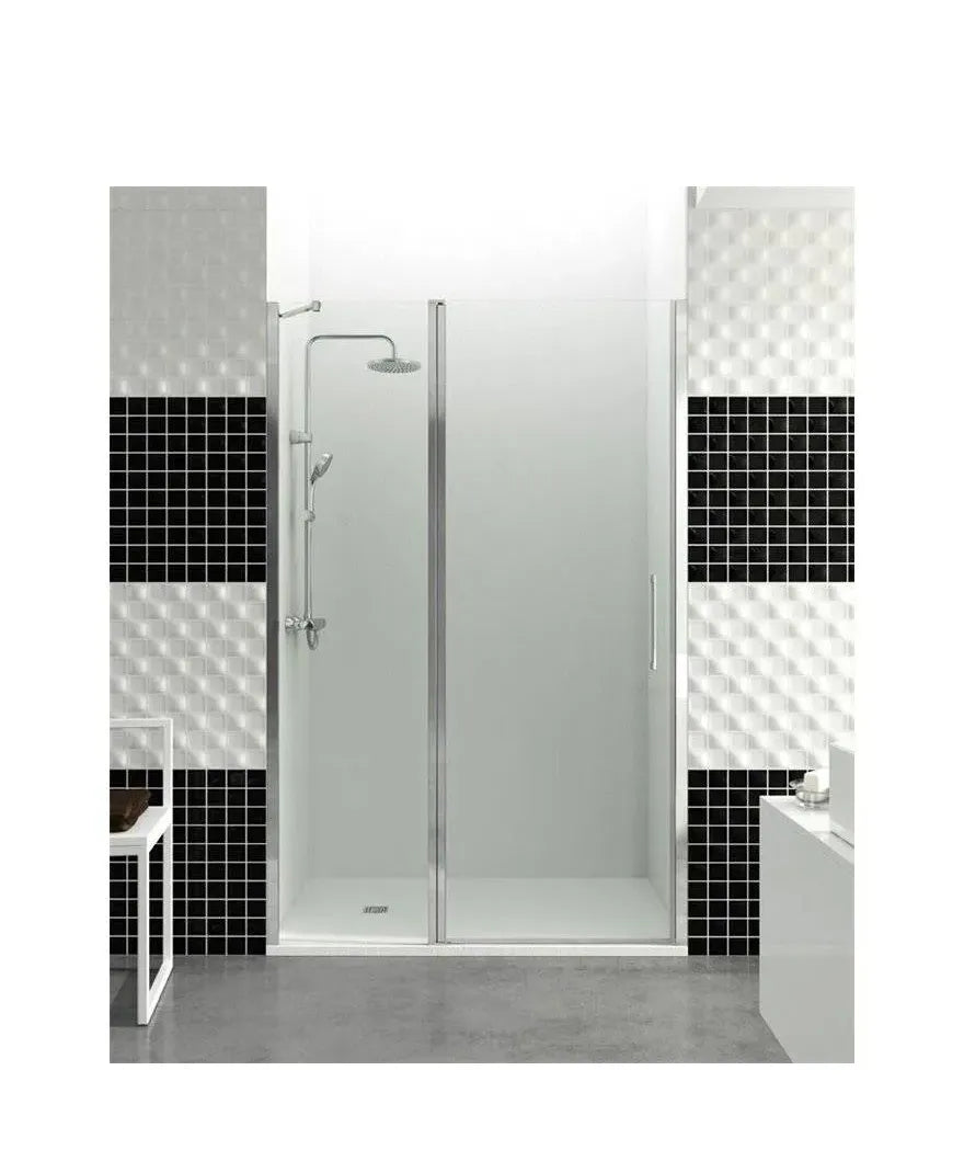 GME OPEN Paroi de douche fabriquée en verre de 6 mm avec panneau fixe et porte battante