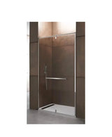 Mampara de Ducha Frontal Giratoria 360º COMBI A GME - Vidrio Templado 8mm con Perfilería Aluminio Plata Mate y Tratamiento Antical EnduroShield | A Medida 100-110cm