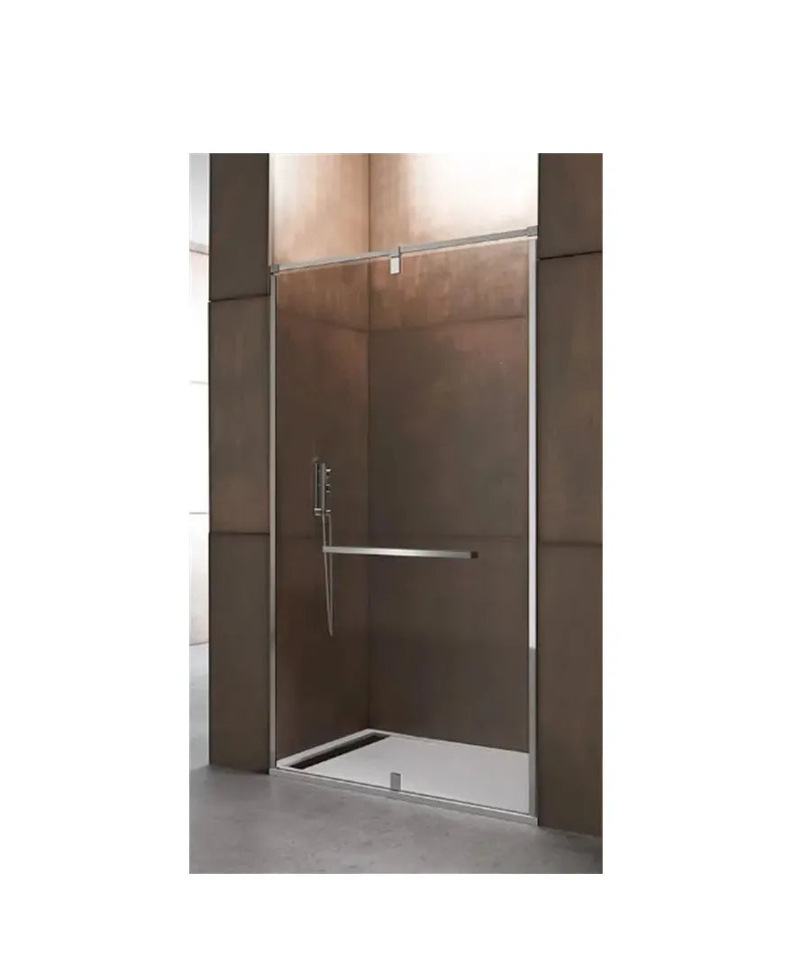 GME COMBI A Mampara de ducha de tipo frontal con perfilería de aluminio en color plata