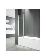 Mampara frontal para bañera con 1 panel fijo y 1 abatible fabricado en vidrio templado Open GME