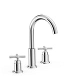 Grifo bimando de batería para lavabo con volantes de latón acabado cromado MONTBLANC TRES