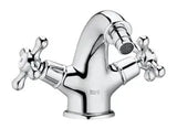 Grifo bimando de caño fijo para bidet con acabado cromado Carmen Roca