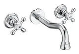 Grifo bimando para lavabo empotrable de instalación con acabado cromado Carmen Roca
