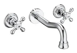 Grifo bimando para lavabo empotrable de instalación con acabado cromado Carmen Roca 0