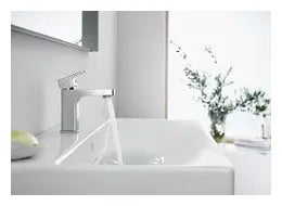 Grifo compacto de lavabo con desagüe click clack acabado cromado L90 Roca 3