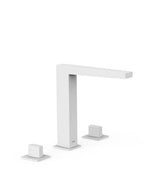Grifo con bimando para lavabo de instalación sobre repisa con acabado blanco mate Slim Tres
