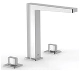 Grifo con bimando para lavabo sobre repisa con acabado cromado Slim Tres