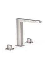 Grifo con bimando para lavabo sobre repisa de instalación con acabado en acero Slim Tres