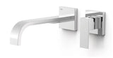 Grifo con monomando de instalación empotrada para lavabo con acabado cromado Cuadro Tres