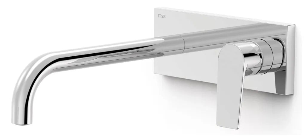 Grifo con monomando empotrado para baño con caño de instalación Project Tres 0