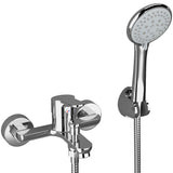 Robinet de baignoire et douche monocommande chromé avec cartouche céramique de 35 mm Tera de Valaz