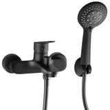 Bathtub and shower faucet single handle matte black Pisuerga by Valaz