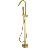 grifo de bañera exenta diseño redondo acabado oro mate con proteccion PVD Sella de Valaz