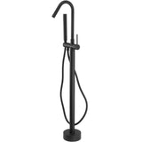 Grifo de bañera exenta redondo negro mate con diseño moderno Sella de Valaz