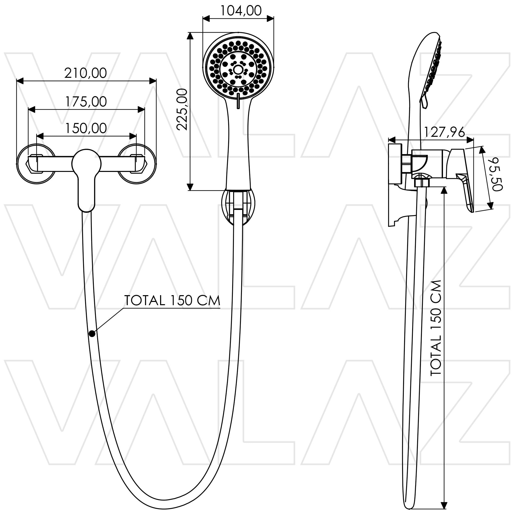 Grifo de bañera monomando diseño elegante y funcional con acabado cromado Tera de Valaz 1