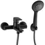Matte black single handle bathtub and shower faucet Magro by Valaz