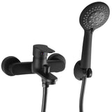 Robinet de baignoire et de douche rond à commande unique noir mat Viar de Valaz