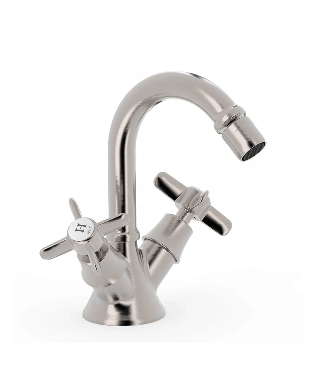 Grifo de bidé bimando con rótula orientable de acero CLASIC TRES 0