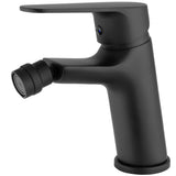 Grifo de bidé curvo monomando negro mate Pisuerga de Valaz