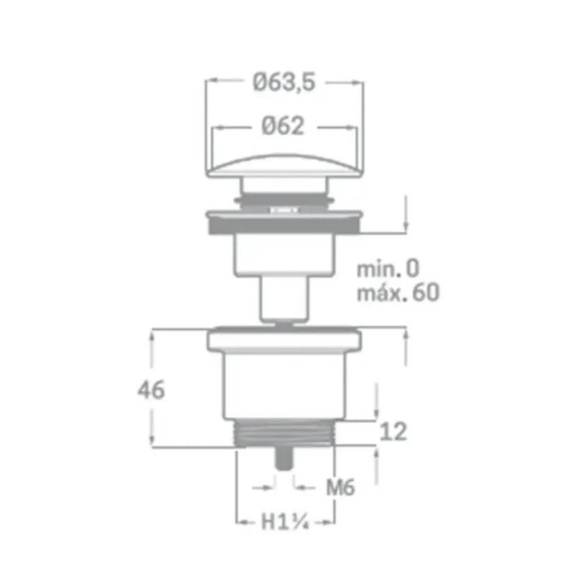 Grifo de bidé Legend blanco cromado de latón Källa 3