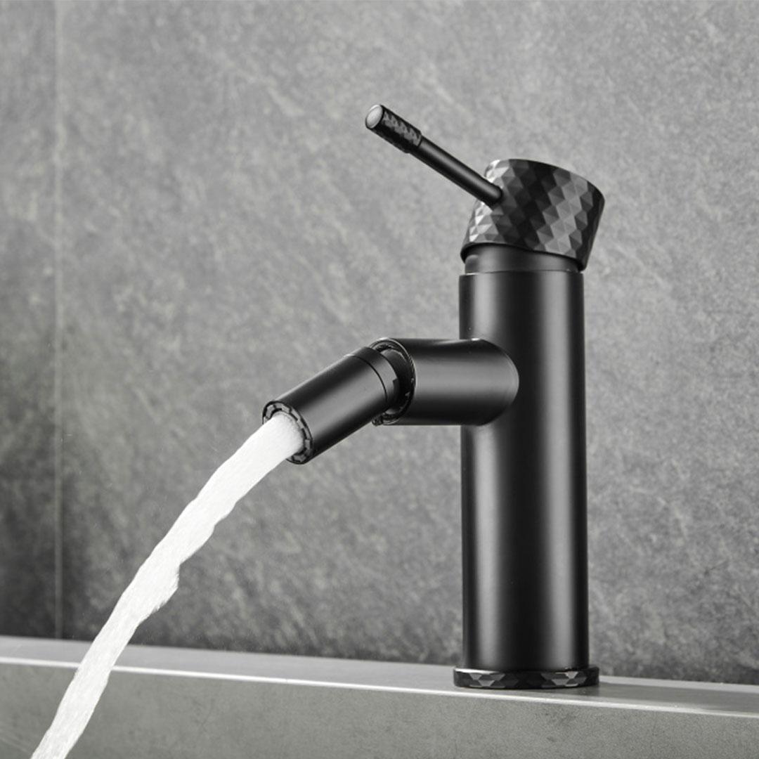 Grifo de bidé monomando acabado negro mate maneta luxury Birim de Valaz 3