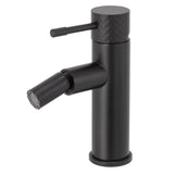 Grifo de bidé monomando con acabado negro mate y maneta luxury Oda de Valaz