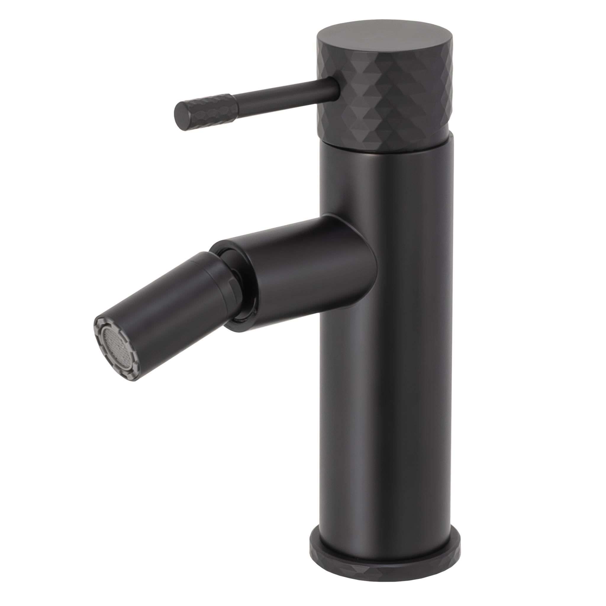 Grifo de bidé monomando con acabado negro mate y maneta luxury Oda de Valaz 0
