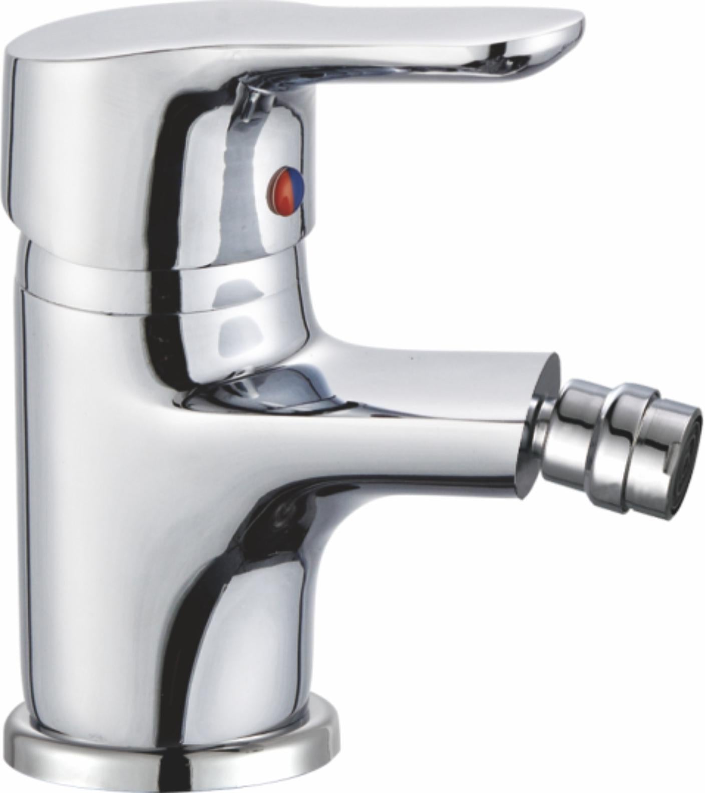 Grifo de bidé monomando cromado con diseño moderno y durabilidad Tera de Valaz 0