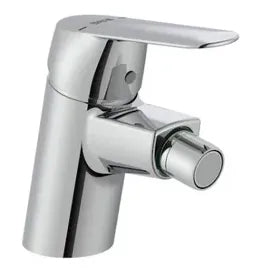 Grifo de bidé monomando de repisa con diseño circular acabado cromado Alfa Roca 0