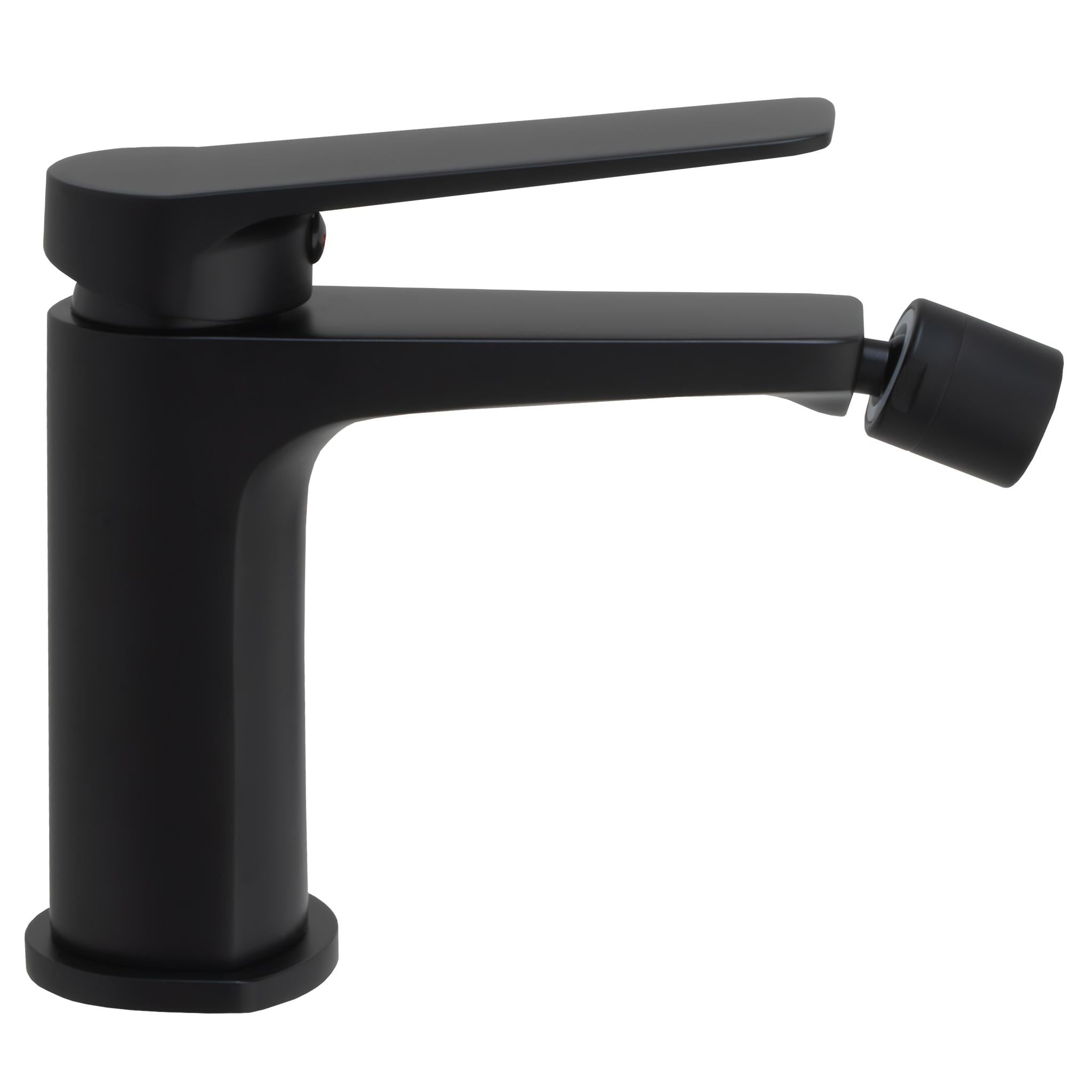 Grifo de bidé monomando negro mate compacto y redondeado con caño orientable Valdivia de Valaz 2